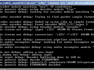 Utiliser VLC en ligne de commande sous windows pour convertir un ensemble de fichiers